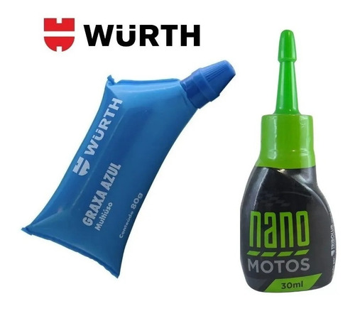 Graxa Azul Wurth Multiuso 80g +  Nano Motos