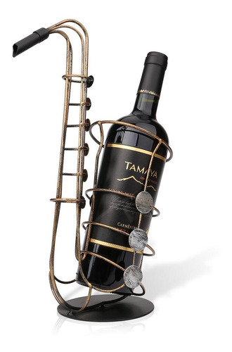 Tooarts Botellero Para Vino Diseño De Saxo metal 