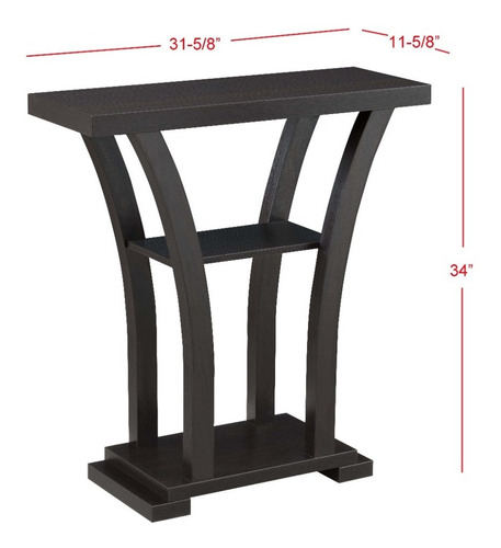 Imagen 5 de 10 de Mesa Lateral Color Chocolate, Mesa Auxiliar De Madera