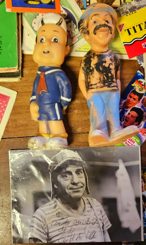 Muñecos Quiqo Don Ramón Y Foto Autografiada Del Chavo Del 8