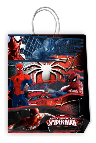 Pack 6 Bolsas De Papel Sorpresa Cumpleaños Spiderman V4