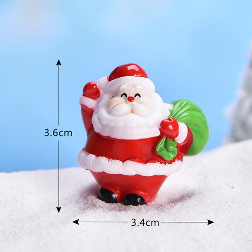Mini Enfeites De Natal Resina Papai Noel Boneco De Neve Bell