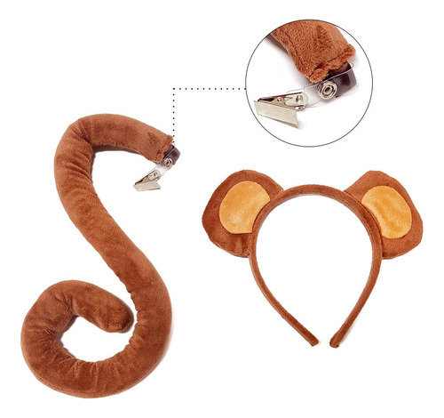 Diadema Con Orejas De Mono Para Niños Diadema Para Disfraz D