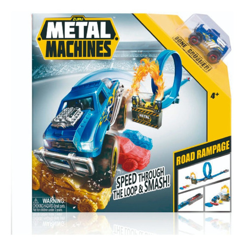 Pista De Autos Juguete Lanzador Metal Machines Road Rampage