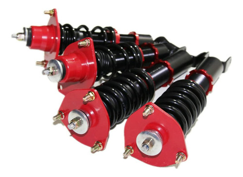 Emusa Kit Amortiguador Suspension Resorte Color Rojo Para Md