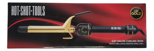 Pinza Tenaza Hot Shot Tools 3/4  Salon Curling Iron24k Gold 