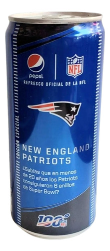 New England Patriots 100 Años Nfl Lata De Pepsi Patriotas