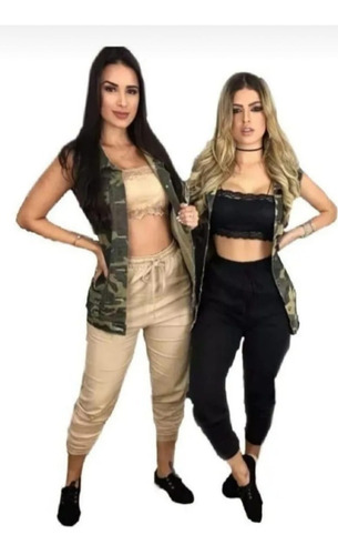 Calça Jogger Feminina Bomber Bengaline Com Elastico E Bolso