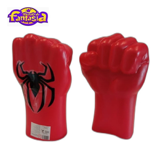 Imagem 4 de 9 de Soco Mão Plástico Infantil Homem Aranha Marvel C/ 2 Luvas
