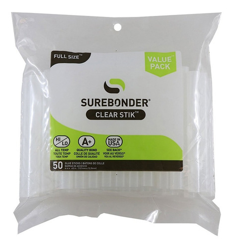Imagen 1 de 1 de Barras De Silicón Estándar 4 Pulgadas (50 Piezas) Surebonder