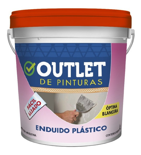 Enduido Plastico Facil De Lijar - Calidad X 4 Lts