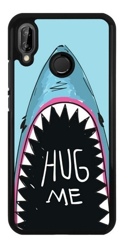 Funda Protector Para Huawei Tiburon Hug Me Fondo Azul