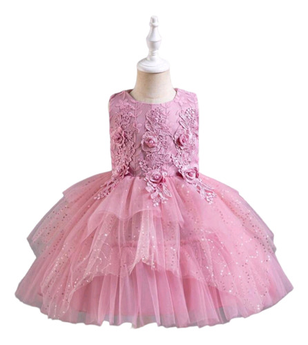 Vestido Impirtado De Niña Para Fiesta De Cumpleaños