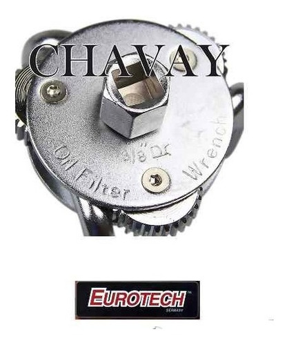 Imagen 3 de 5 de Llave Saca Filtro De 3 Patas Universal Eurotech 65 - 110 Mm