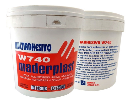 Adhesivo Multiuso Maderplast W-740 5 Kilo Pega Todo Ext-int