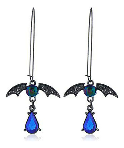 Creative Bat Batman Pendientes Colgantes De Cristal De Zafir