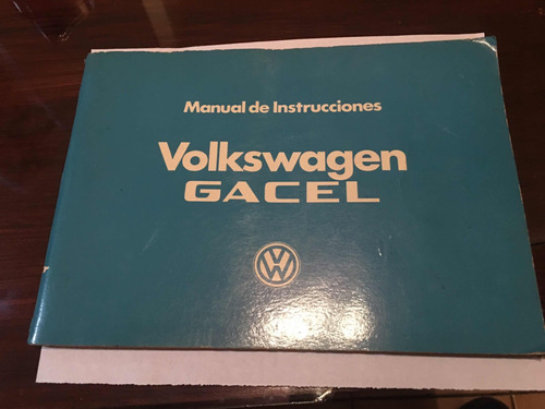 Manual Volkswagen Gacel Original Guantera Instrucciones