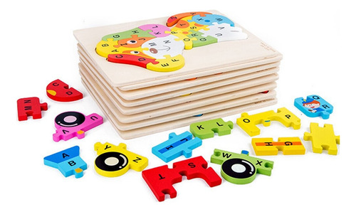 Imagen 4 de 9 de Rompecabezas Madera Para Niños 13 Piezas Figura Cangrejo