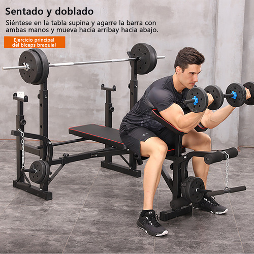 Gimnasio En Casa Multifuncional Brazo Halar Abdomen Pro Negro