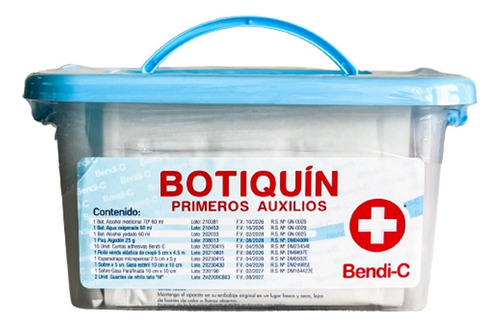 Botiquín Portátil De Primeros Auxilios Premiun Bendi-c