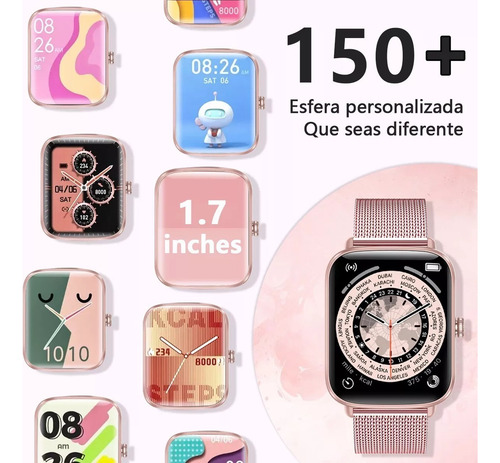 Reloj Inteligente Bluetooth Sport Para Mujer, Impermeable, C