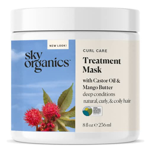 Sky Organics Curl Care - Mascarilla De Tratamiento De Base B