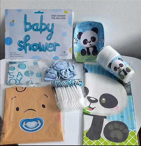  Decoraciones de baby shower para niño, kit de 129