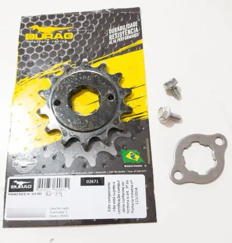 Pinhão 14d Xl 250r 82 83 84 Eixo Grosso 25mm Motor Japonês | Frete