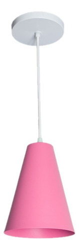 Lámpara Maxxi Luminario Colgante Techo Aluminio Interior Color Rosa