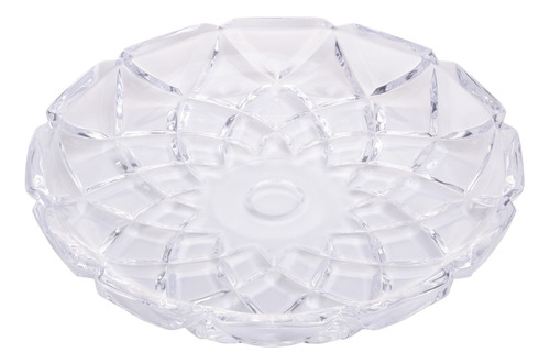 Prato De Sobremesa Bolo E Doces Cristal Diamond 18,5cm Lyor Cor Transparente