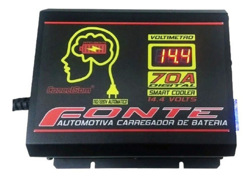 Imagem 4 de 5 de Fonte Automotiva 70 Ah Bivolt Voltímetro Charge Inteligente