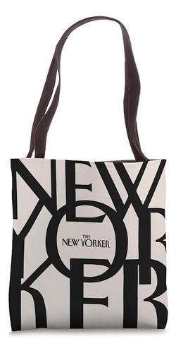 The New Yorker Tote Bag Bolsa De Tela Shopping Bag Color Asa Negra