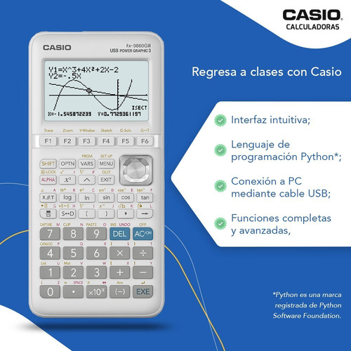 Imagen 4 de 8 de Calculadora Graficadora Casio Fx-9860giii C/usb Blanca