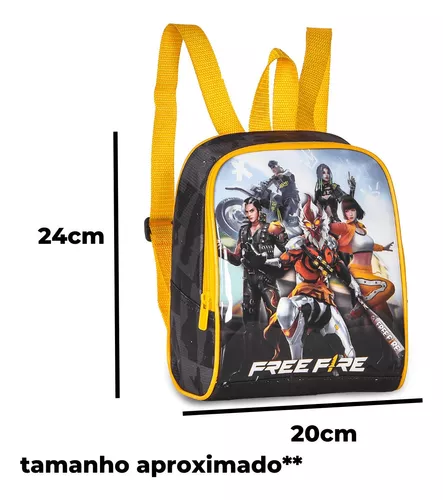 Mochila Escolar Masculino e Feminino Free Fire