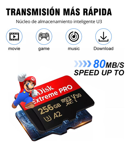 Tarjeta De Memoria Sdsqxa1-256g-an6ma Extreme Con Adaptador Sd 256gb Adaptador Usb Incluido