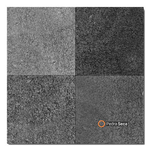 Pedra Hitam Lisa 20x20 Cm - M²
