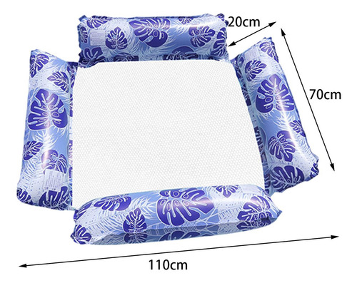 Hamaca Flotante Inflable Para Piscina, Azul Oscuro