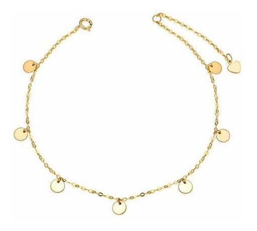 Tobilleras De Oro De 18 Quilates Para Mujer, Pulsera De Tobi