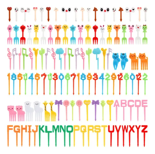 Palillos Para Niños Con Dibujos Animados De Animal Food Fork