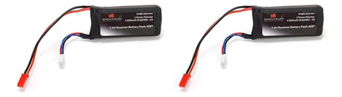 Bateria 7.4v 1300mah 2s 5c Lipo Rx Conector Jst (pack Of 2)