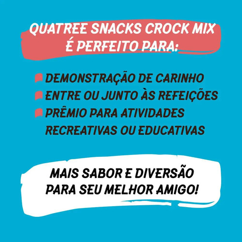 Petisco Para Caes Biscoito Quatree Snacks Crock Mix 400g