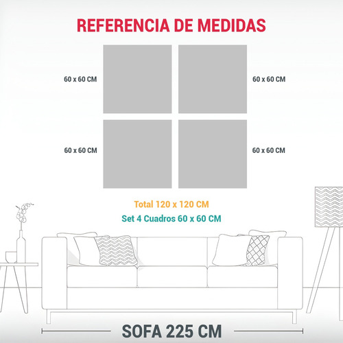 120x120cm Cuadros Decorativos Con Diseño Abstracto Y Geomé