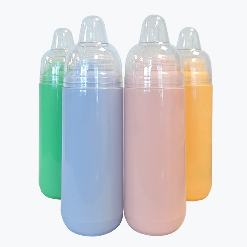 Imagen 5 de 5 de Mamadera Térmica 250ml Termo Mamadera Tetina Silicona 24cm