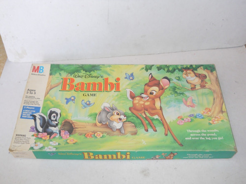 Bambi Game Walt Disney Juego De Mesa Milton Bradley Año 1992