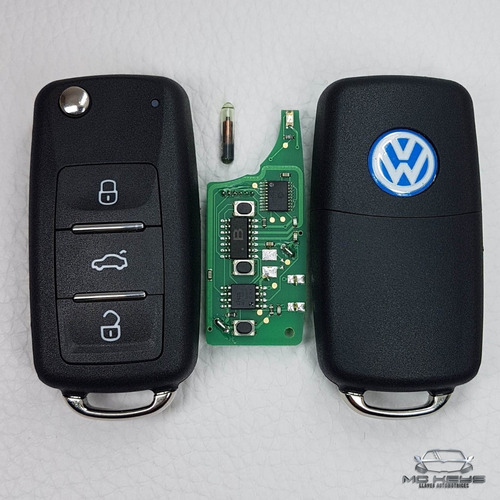 Llave Control Chip Vw Gol 2008 A 2013 Saveiro 2010 A 2013 