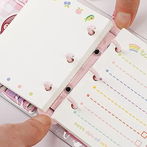Mini Cuadernos De Carpeta Transparente Con Llavero, Plástico