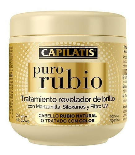 Tratamiento Reveladorde Brillo Capilatis Puro Rubio