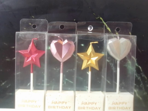 Imagen 3 de 4 de Velas Metalizadas En 3d
