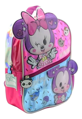 Mochila Escolar Mickey Mouse Y Minnie Infantil