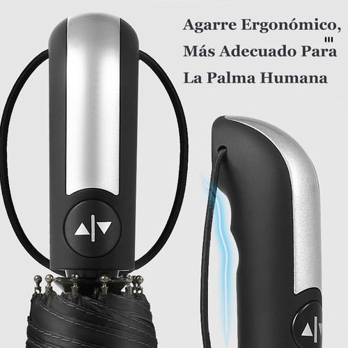 Paraguas Automático Paraguas 10 Huesos Protección Uv Color Negro